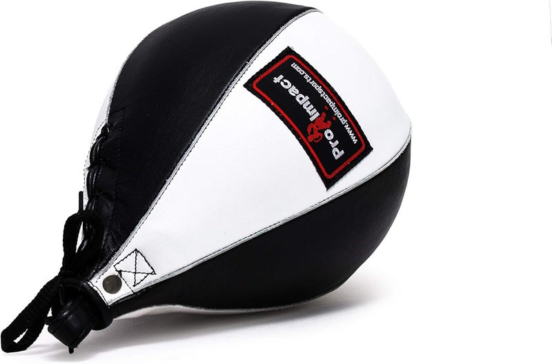 Pro Impact Genuine Leather Speed Bag – Pear Shaped Hanging Ball for Boxing, MMA & Muay Thai – Training Equipment for Doorway Hanging or Ceiling – Boxer Accuracy Workout, Drills & Exercise – Trainer - Image 3