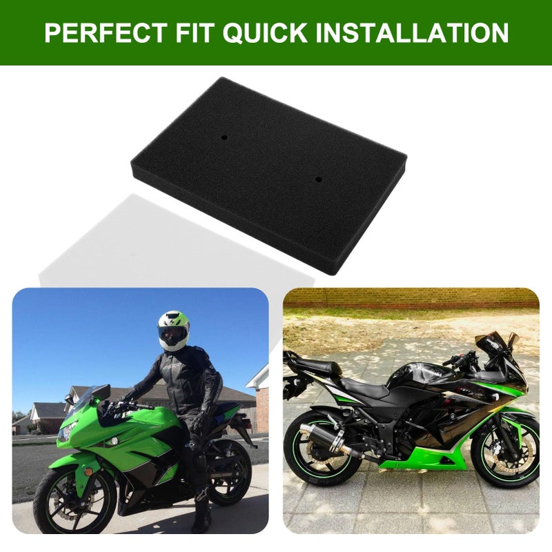 LOCOPOW 11013-0020 Air Filter HFA2505 for Kawasaki Ninja 250R EX250 Ninja 300 EX300 EX300A EX300B 2008 2009 2010 2011 2012 2013 2014 2015 2016 2017 - Image 3