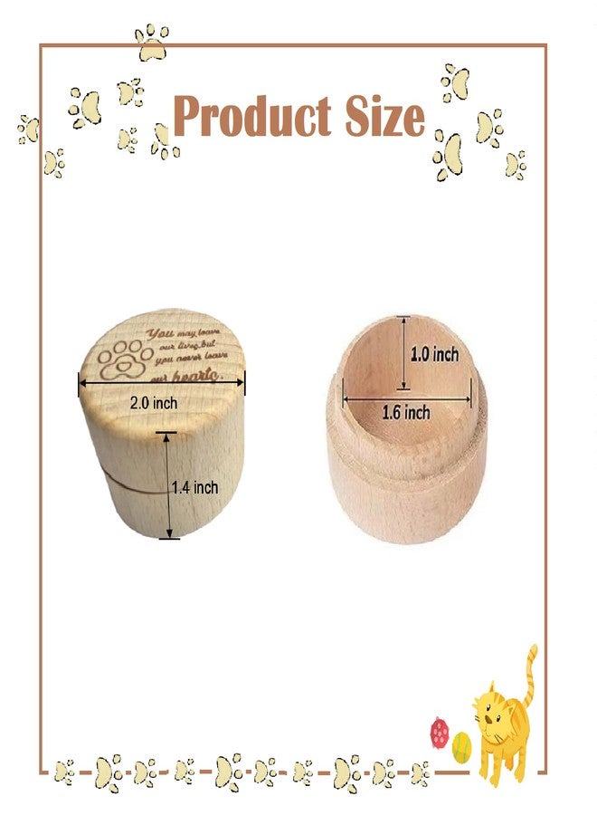 MODINITY Memorial Keepsake Dog Box, Wooden Pet Paw Urns Memorial Gifts for Loss of Dog, Hair Ashes Container Remembrance Pet Loss Sympathy Gifts - Image 3