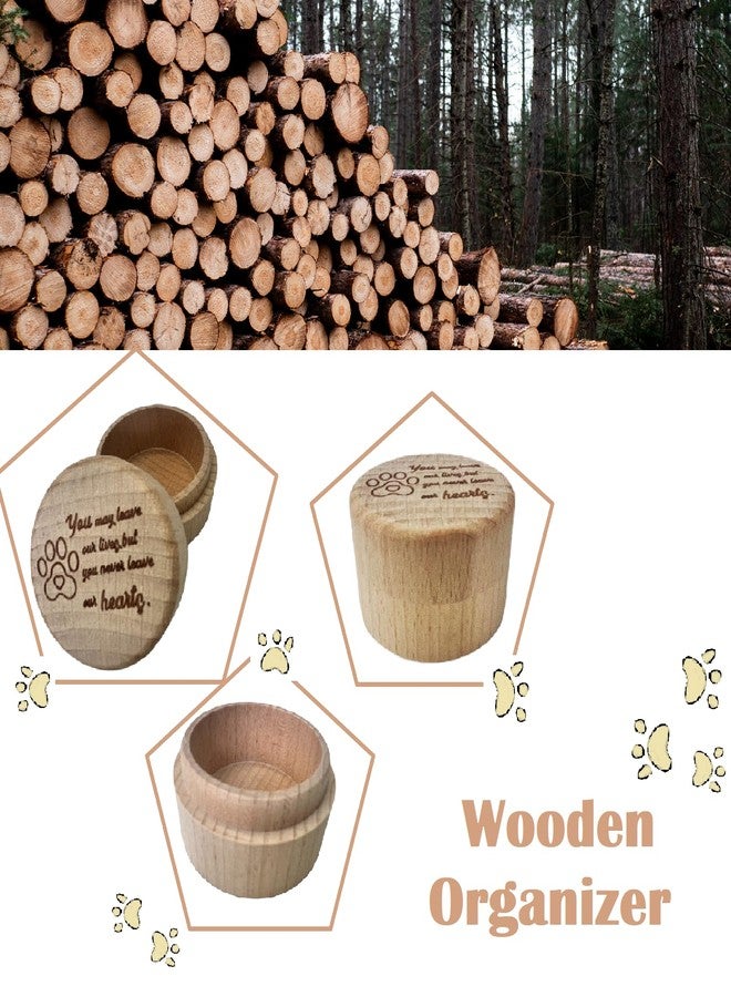 MODINITY Memorial Keepsake Dog Box, Wooden Pet Paw Urns Memorial Gifts for Loss of Dog, Hair Ashes Container Remembrance Pet Loss Sympathy Gifts - Image 2