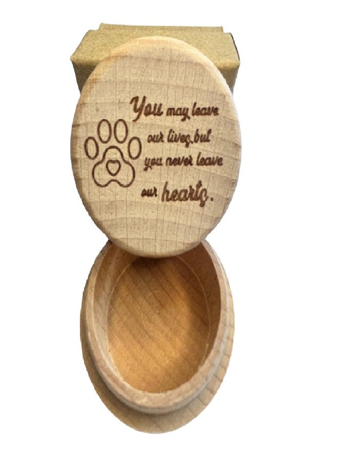 MODINITY Memorial Keepsake Dog Box, Wooden Pet Paw Urns Memorial Gifts for Loss of Dog, Hair Ashes Container Remembrance Pet Loss Sympathy Gifts - Image 1
