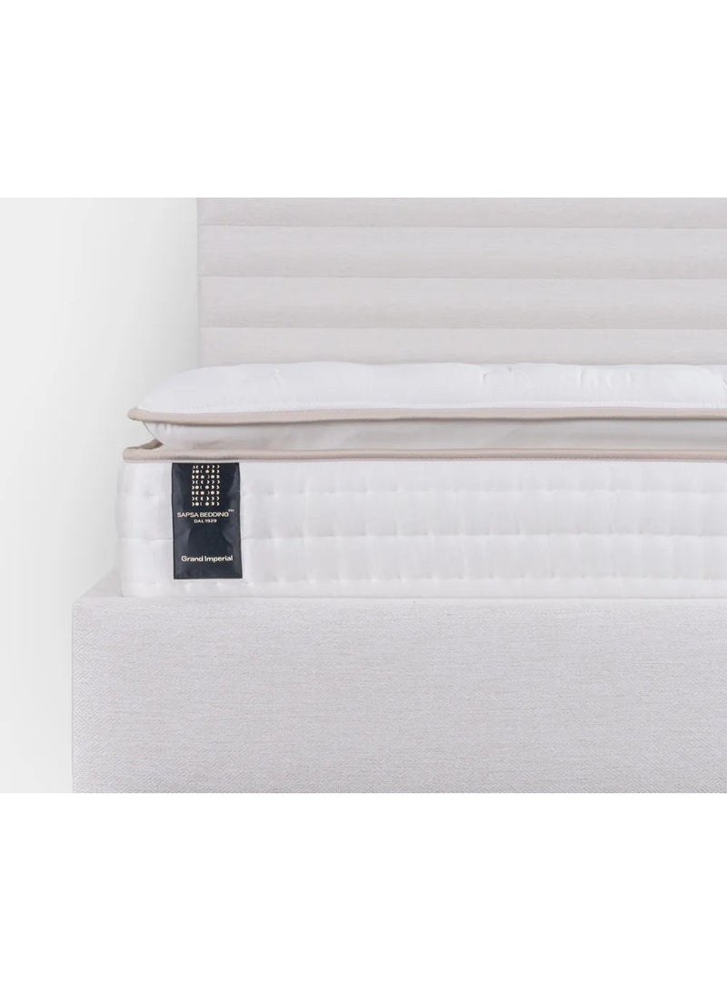 SAPSA BEDDING Grand Imperial Mattress Extra Firm Foam Support Zone Breathable Natural Ivory - Image 1