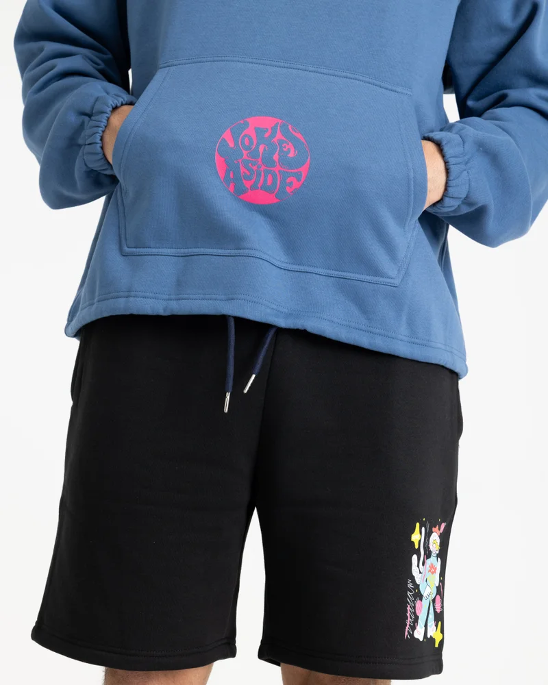 JOKES ASIDE Blue LOGO Hoodie
