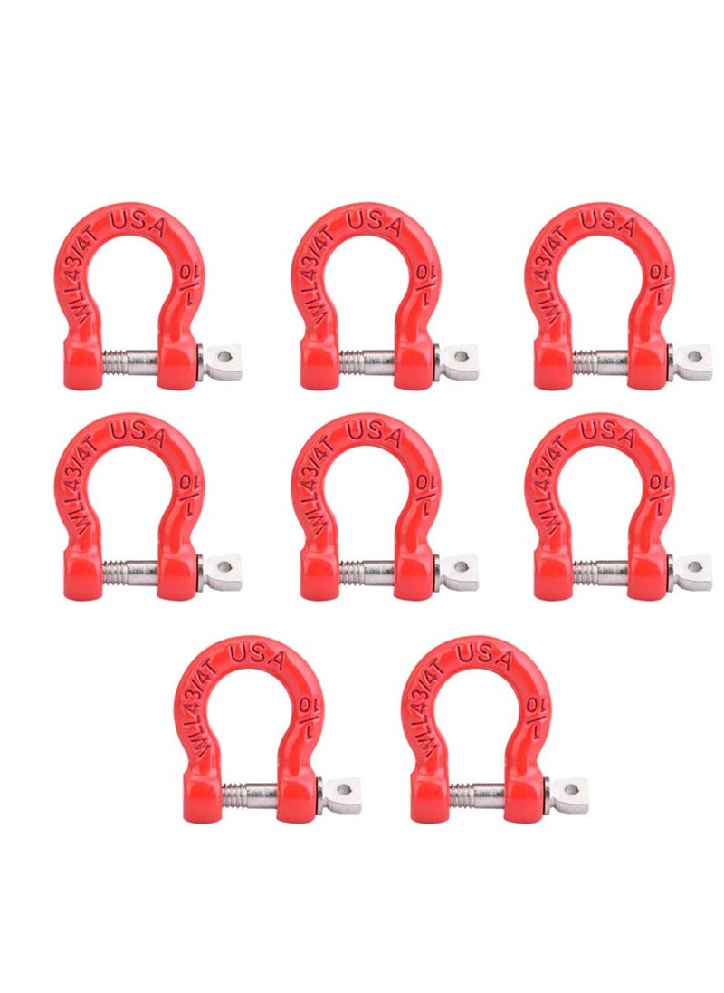 SYOSI RC Tow Hook, 8pcs Metal RC Trailer Buckle, Tow Shackle Lock Catch Crawler Accessories for RC Climbing Car, Fit for Axial Scx10, Cc01, D90, D110, Tf2 Rc Rock Climbing Car and So on  - Image 1