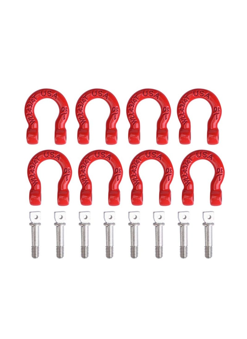 SYOSI RC Tow Hook, 8pcs Metal RC Trailer Buckle, Tow Shackle Lock Catch Crawler Accessories for RC Climbing Car, Fit for Axial Scx10, Cc01, D90, D110, Tf2 Rc Rock Climbing Car and So on  - Image 2