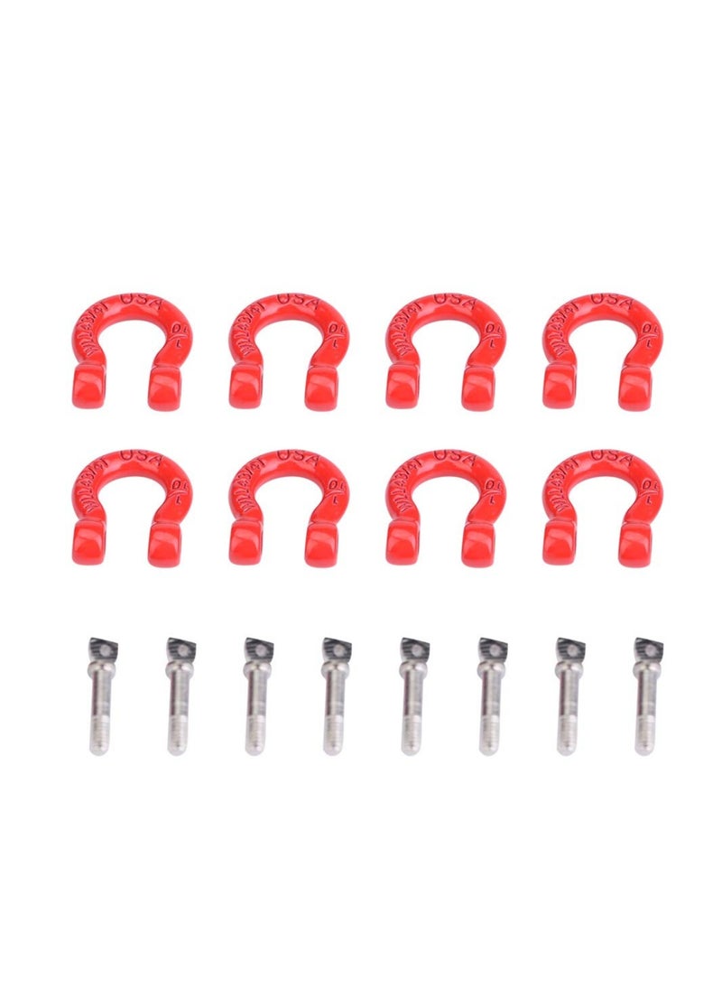 SYOSI - RC Tow Hook, 8pcs Metal RC Trailer Buckle, Tow Shackle Lock Catch Crawler Accessories for RC Climbing Car, Fit for Axial Scx10, Cc01, D90, D110, Tf2 Rc Rock Climbing Car and So on - Image 1