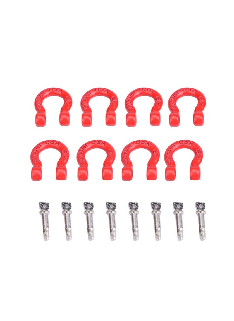 SYOSI RC Tow Hook, 8pcs Metal RC Trailer Buckle, Tow Shackle Lock Catch Crawler Accessories for RC Climbing Car, Fit for Axial Scx10, Cc01, D90, D110, Tf2 Rc Rock Climbing Car and So on  - Image 4