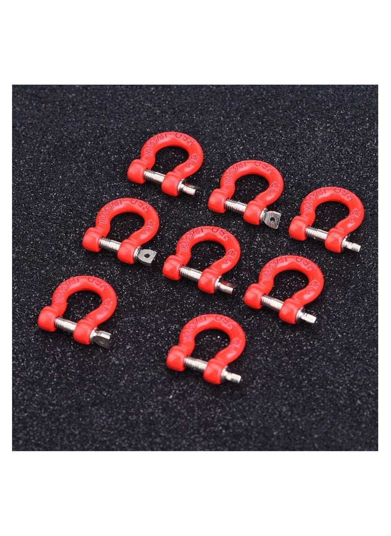 SYOSI - RC Tow Hook, 8pcs Metal RC Trailer Buckle, Tow Shackle Lock Catch Crawler Accessories for RC Climbing Car, Fit for Axial Scx10, Cc01, D90, D110, Tf2 Rc Rock Climbing Car and So on - Image 1