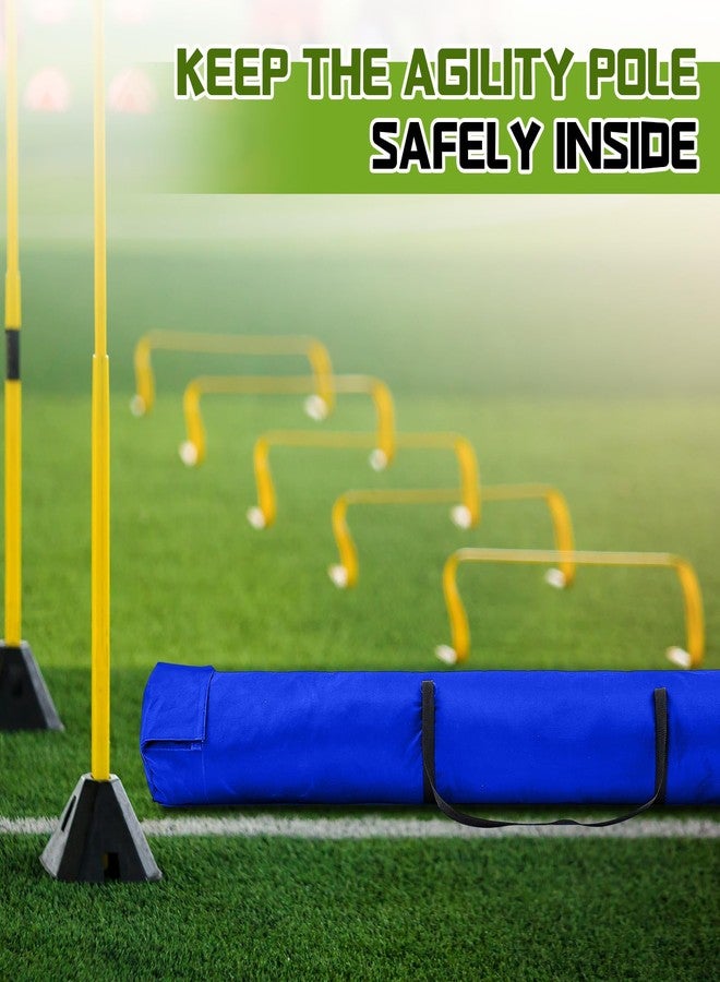 Dansydaisy Corner Flag Storage Bag for Coaching Stick Agility Poles Bag Oxford Slalom Pole Storage Agile Rod Package Guard Flag Field Hockey Lacrosse Effortless Holder for 16 Poles 6ft x 7inch (Blue) - Image 2