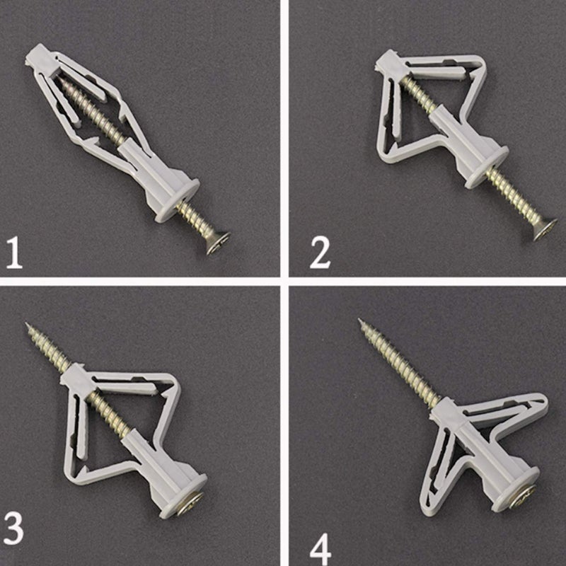 BICMTE Hollow-Wall Anchors ，Drywall Anchor kit with Screws, Self-Drilling Hollow Wall Anchor,all-60 pcs (Anchor 30+Screw 30) - Image 5