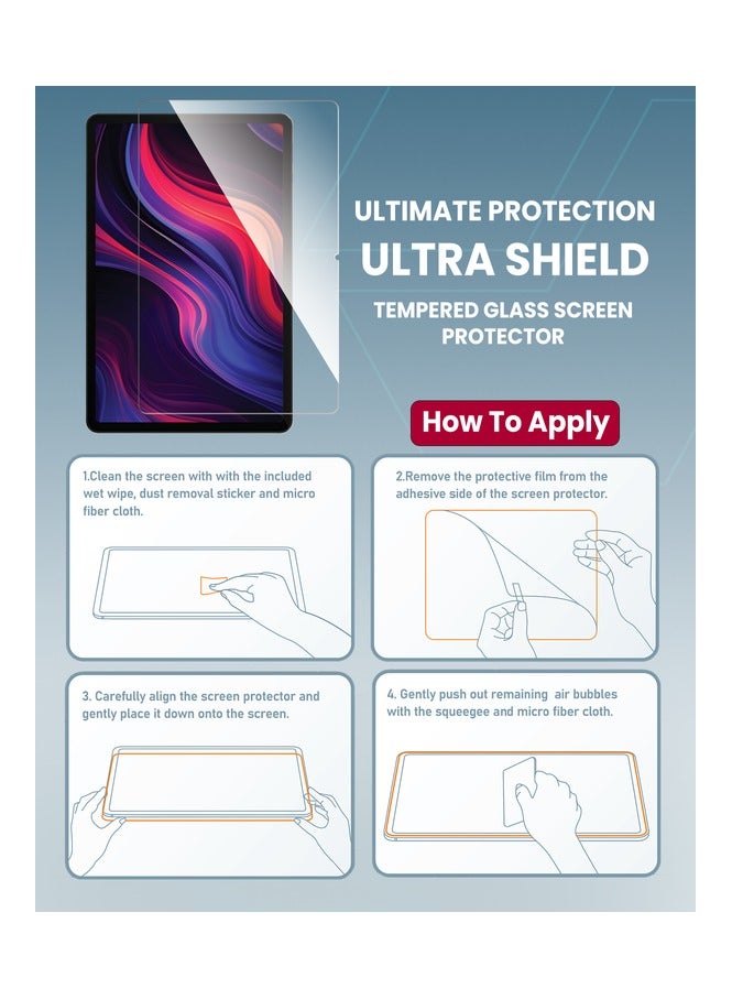 Moxedo Ultra Shield Tempered Glass Screen Protector HD Clear 9H Hardness Micro Curved Edges with Installation Guide Compatible with Honor Pad 9 12.1 inch - Image 5