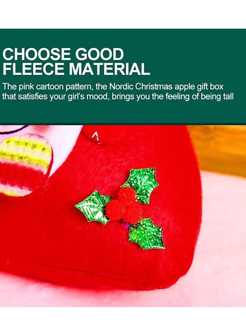 TAPIT 3Pcs Christmas Gift Bags Drawstring Pouch with Handle Children Xmas Gifts Candy Stocking Bag 3D Santa Claus Bear Snowman Christmas Candy Bag Xmas Tree Decor Xmas Party Supplies (3PCS)  - Image 5