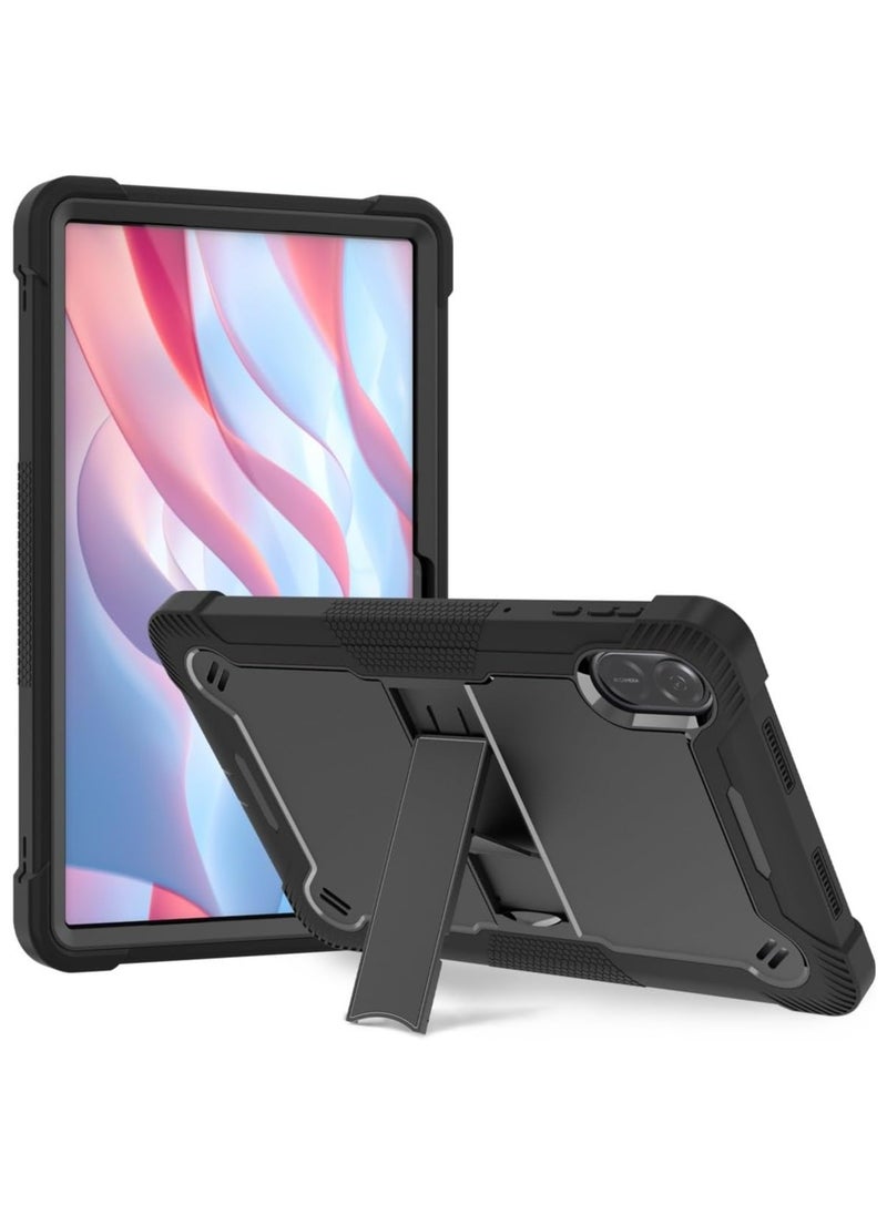 جراب واقٍ لجهاز Honor Pad X9 مقاس 11.5 بوصة مع حامل مدمج، غطاء واقٍ هجين متين مقاوم للصدمات، لجهاز Huawei Honor Pad X9 موديل 2023 (أسود)