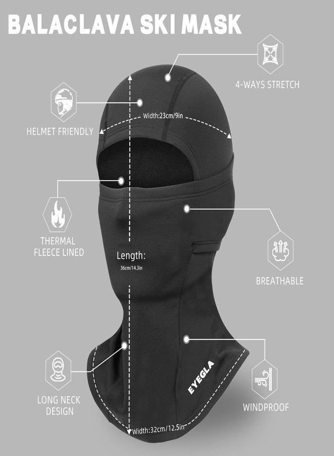 إيجلا قناع الوجه الشتوي Eyegla Balaclava للرجال والنساء، قناع دافئ للوجه، غطاء حراري للوجه في الطقس البارد، مناسب للدراجات النارية والتزلج على الجليد وركوب الدراجات. - Image 3