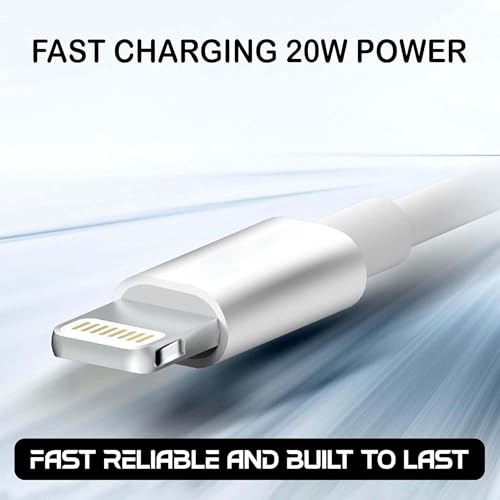 Kratos Type C to L cable [MFi Certified] Compatible with Lightning Port for 30W Fast Charging, Compatible with iPhone 14/14 Pro/ 14 Pro Max/ 13/13 Pro/ 13 ProMax/ 12/11/X/8 all Series, 1M White - Image 2
