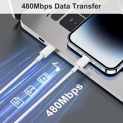 Kratos Type C to L cable [MFi Certified] Compatible with Lightning Port for 30W Fast Charging, Compatible with iPhone 14/14 Pro/ 14 Pro Max/ 13/13 Pro/ 13 ProMax/ 12/11/X/8 all Series, 1M White - Image 5
