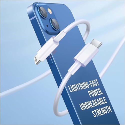 Kratos Type C to L cable [MFi Certified] Compatible with Lightning Port for 30W Fast Charging, Compatible with iPhone 14/14 Pro/ 14 Pro Max/ 13/13 Pro/ 13 ProMax/ 12/11/X/8 all Series, 1M White - Image 3