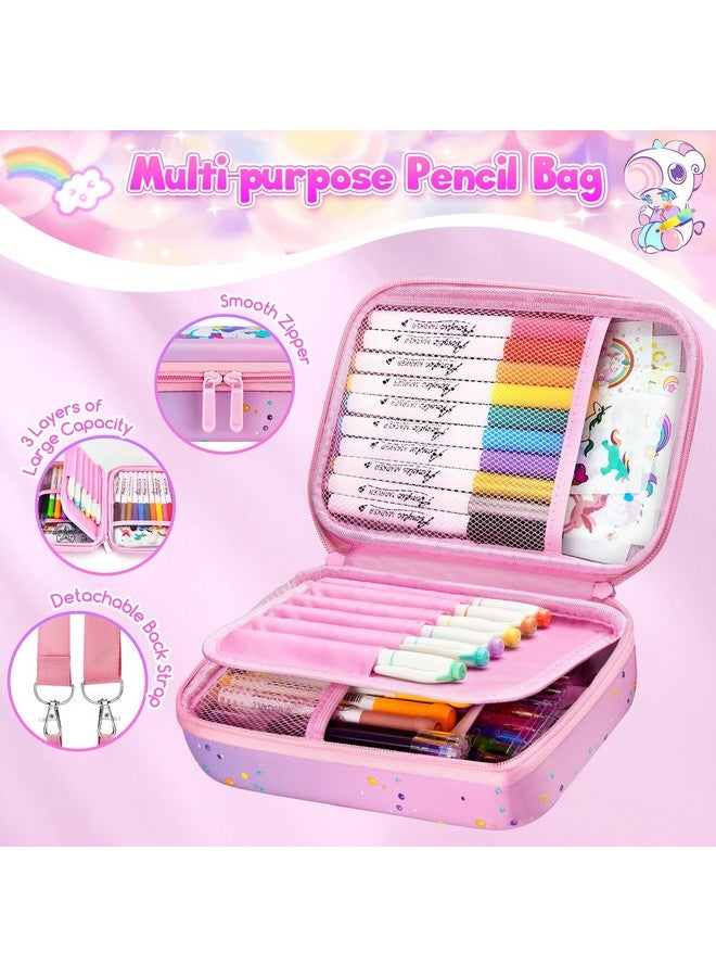 CGBOOM Scented Markers Set with Cute Pencil Case for Kids, 40 Counts Paint Markers as Art Supplies and Creativity Present to Girls, Colored Markers Set Bonus Adorable Animals Stickers for School - Image 4