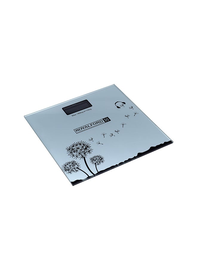 Royalford Health Scale, LCD Digital Display Scale, Non-Slip, RF10502 | Super Slim Digital Body | Instant Reading Step-On Feature | Toughened Glass | Black Weight Bathroom Scales  - Image 2
