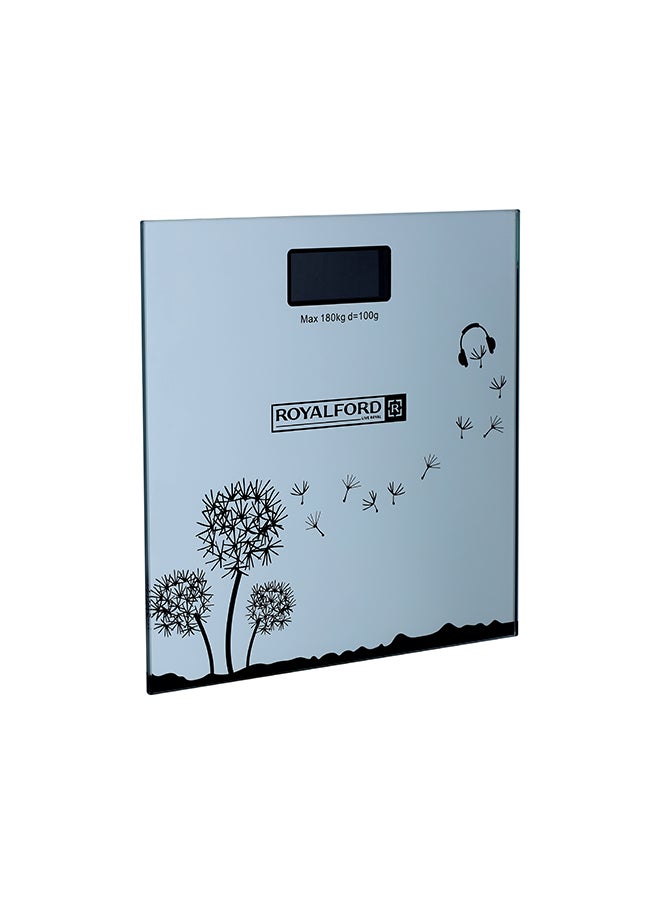 Royalford Health Scale, LCD Digital Display Scale, Non-Slip, RF10502 | Super Slim Digital Body | Instant Reading Step-On Feature | Toughened Glass | Black Weight Bathroom Scales  - Image 3