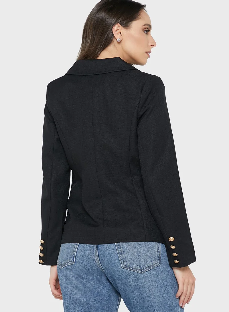 QUIZ Button Detail Tailored Blazer