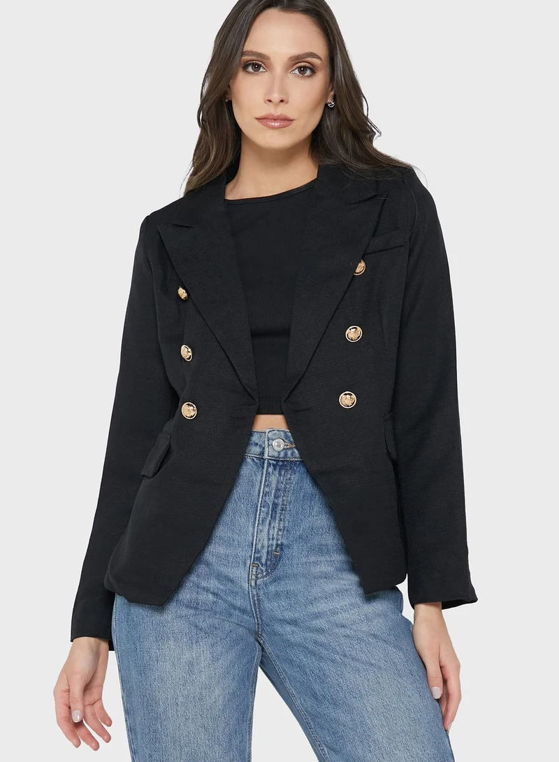 QUIZ Button Detail Tailored Blazer