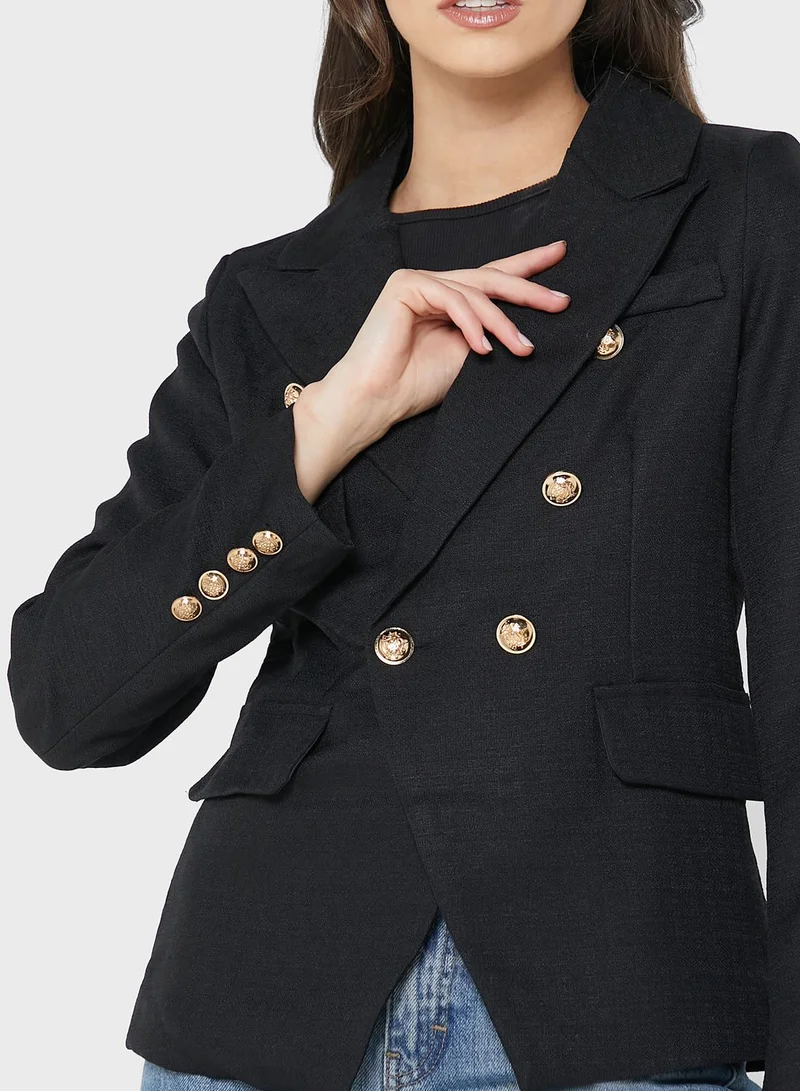 QUIZ Button Detail Tailored Blazer