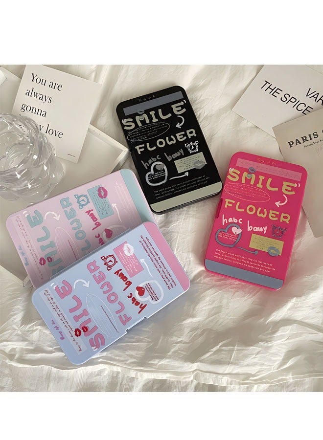 قطعة واحدة من حاوية حامل صندوق العدسات اللاصقة باللون الوردي مع صندوق تخزين كبير لجامع العرض وعصي الشفط لإزالة العدسات اللاصقة الناعمة/الصلبة وأداة الإدخال (وردي) - Image 2