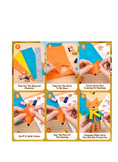 SYOSI Kids Sewing Craft Kits, Sew Stuffed Animal, Crafting Supplies, Make Your Own Keychain for 3D Fox Family, DIY Felt Stuffed Woodland Animal, Birthday Gift Art, for Kids 8-12+ Teen Boys and Girls  - Image 4