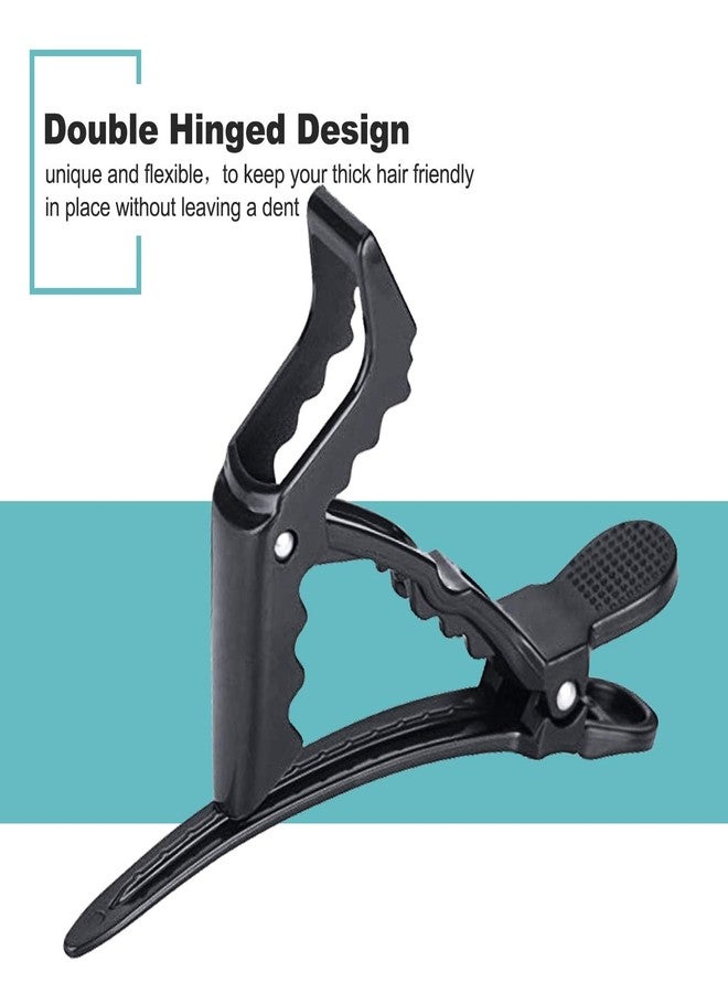 Blubby Plastic Hair Clips, Hair Clips, Non-Slip Grip and Wide Teeth for Women and Girls, Large Hair Clips for Hairdressing Supplies, Salon Section, Pack of 10, Black - Image 5