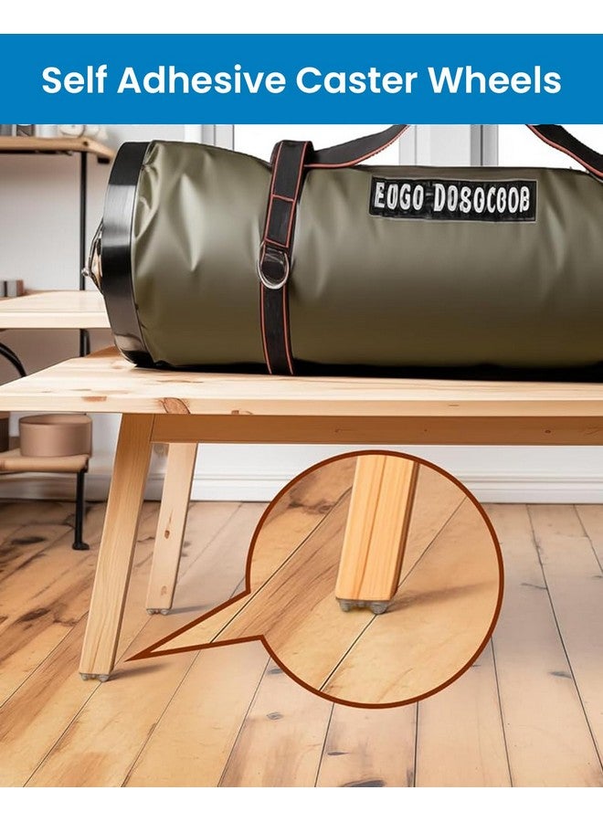 HASTHIP® 4Pcs Self Adhesive Caster Wheels 360° Rotation Caster Wheels for Small Appliances, 2.4 Inch Swivel Wheels for Furniture Moving, 25KG Load Capacity Per Caster, for Trash Can, Storage Bins - Image 4