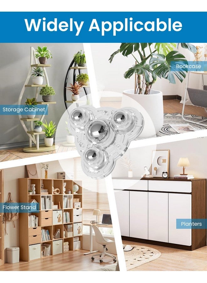 HASTHIP® 4Pcs Self Adhesive Caster Wheels 360° Rotation Caster Wheels for Small Appliances, 2.4 Inch Swivel Wheels for Furniture Moving, 25KG Load Capacity Per Caster, for Trash Can, Storage Bins - Image 5