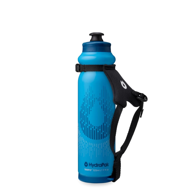 HydraPak Tempo Pro 525ml Handheld Running Squeeze Bottle for Training and Race Day Hydration with Removable Strap 525ml17oz Blue - Image 2