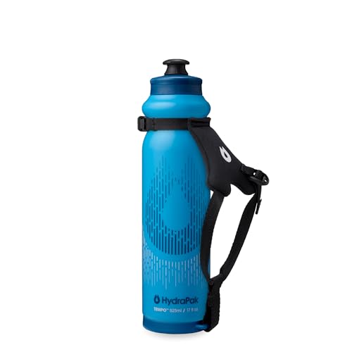 HydraPak Tempo Pro 525ml Handheld Running Squeeze Bottle for Training and Race Day Hydration with Removable Strap 525ml17oz Blue - Image 1