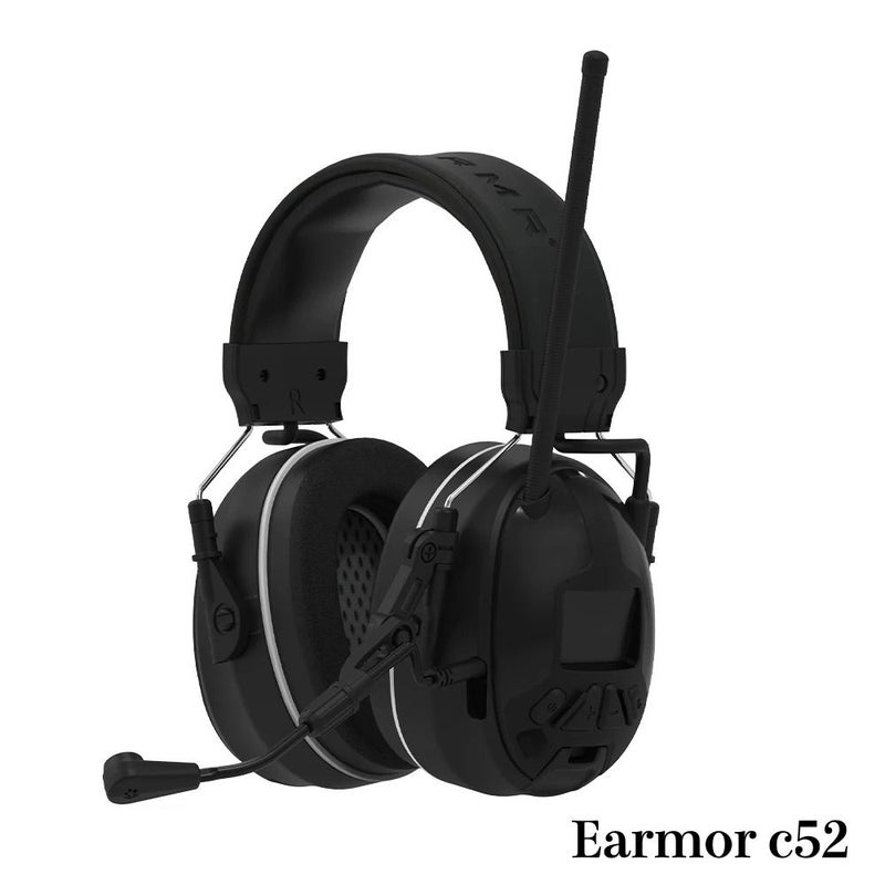 Earmor C52 Electronic Noise Cancelling Headset, Hearing Protection with Bluetooth, Black - Image 1