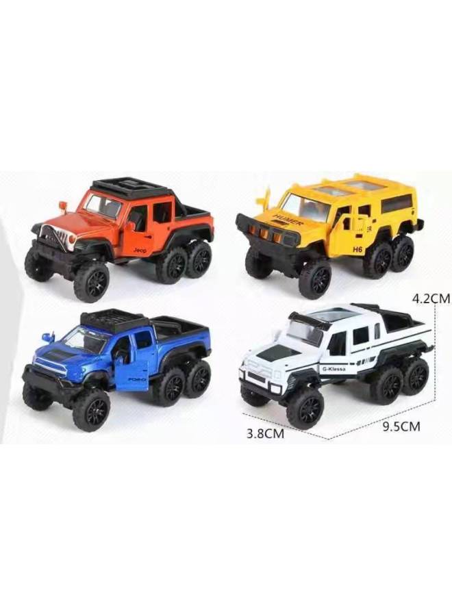 1:43 Off-road Alloy Car Model Special Police Police Car Boy Toy Children's Car Cake Decoration 