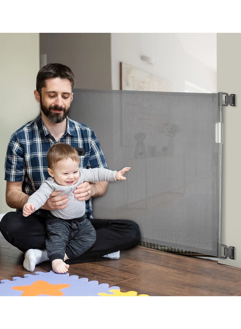 Baby Safe Baby Retractable Mesh Gate Suitable For 6 To 36 Months - Grey - Image 4