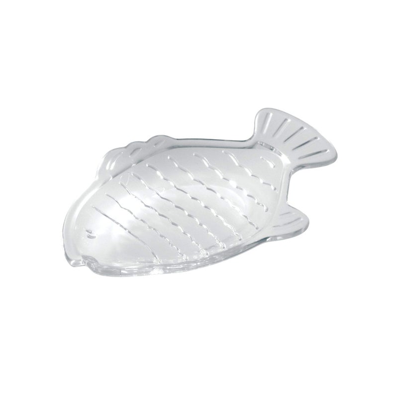 InterDesign Plastic Bar Soap Holder for Bathroom Shower - Fish, Clear - Image 4