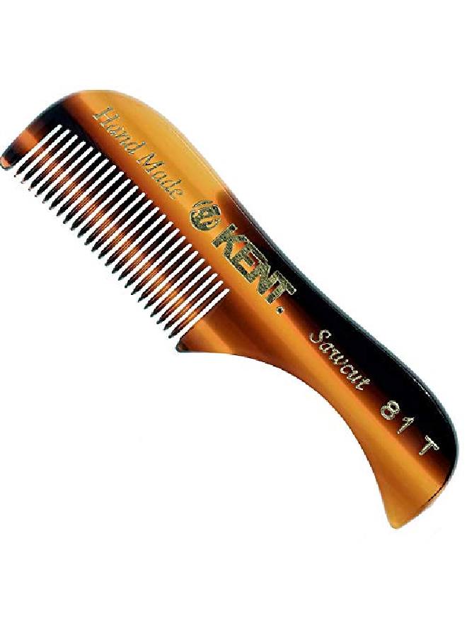 KENT A 81T Xsmall Gentleman'S Beard And Mustache Pocket Comb Fine Toothed Pocket Size For Facial Hair Grooming And Styling Sawcut Of Quality Cellulose Acetate Hand Polished Handmade In England - Image 2