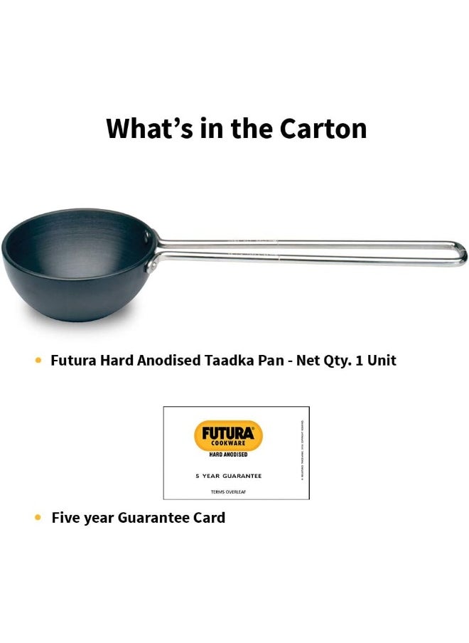 Hawkins - Hawkins Futura Hard Anodised Tadka Pan 12cm, 3.25mm (Spice Heating Pan), Aluminium, Black - Image 1