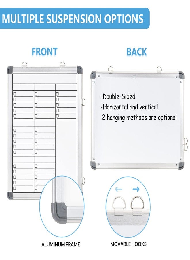 LUCYCAZ Weekly Dry Erase Board, 16" x 12" Magnetic Dry Erase Board for Wall, Hanging Double-Sided to Do List Whiteboard, Small Weekly Planning Board for School, Home, Office - Image 2
