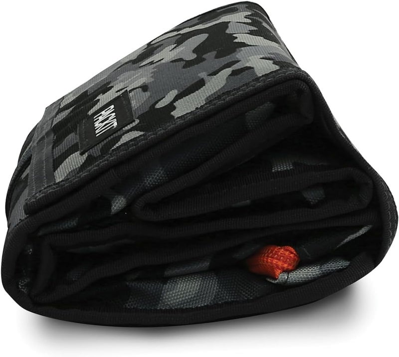 Pac-Kit ® Freezable Lunch Bag, Charcoal Camo, Built with EcoFreeze® Technology, Foldable, Reusable, Zip and Velcro Closure with Buckle Handle, Designed for Work Lunch and Fresh Lunch On the Go - Image 4