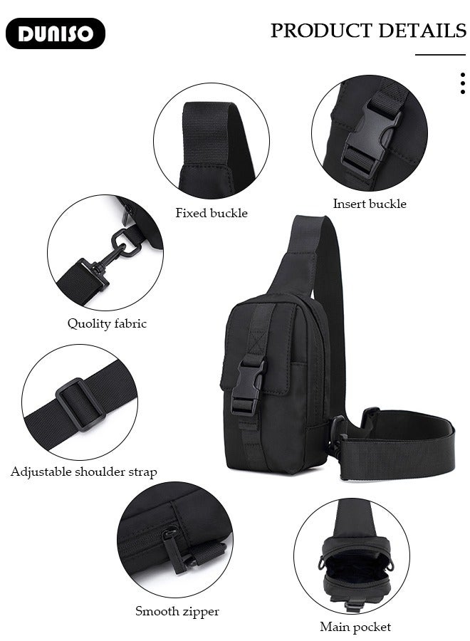 DUNISO Sling Bag for Men and Women Waterproof Crossbody Bag Packs Purses Chest Bags with Adjustable Shoulder Belt Anti-theft Crossbody Shoulder Bag for Travel Sport Camping Traveling  - Image 2