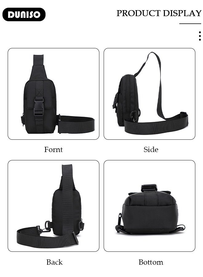 DUNISO Sling Bag for Men and Women Waterproof Crossbody Bag Packs Purses Chest Bags with Adjustable Shoulder Belt Anti-theft Crossbody Shoulder Bag for Travel Sport Camping Traveling  - Image 4