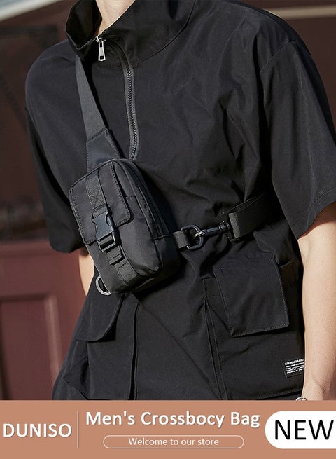 حقيبة سلاينغ للرجال والنساء حقيبة عبر الجسم مقاومة للماء حقائب صدري مع حزام كتف قابل للتعديل حقيبة كتف مضادة للسرقة للسفر الرياضة التخييم السفر
