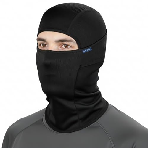 AUTOFRILL Balaclava for Men – Full face mask for Bikers Helmet Liner & Head Cover for Men Breathable Mask for Motorcycle Riding & Cycling (Black, Pack of 1) - Image 1