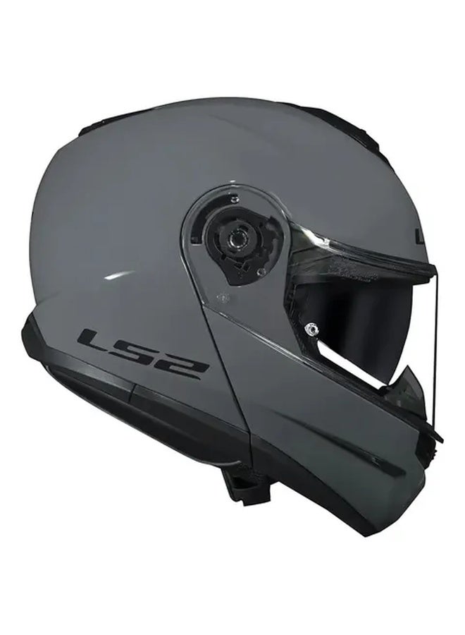 LS2 STROBE II Flip-Up Motorcycle Helmet Nardo Grey Size L | Full Face Modular Helmet - Image 2