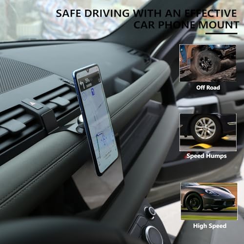 Bekantogy Car Phone Holder Compatible with Land Rover Defender 90 110 130 2020-2024 Models Aluminum Alloy Cell Phone Holder Car Dashboard Cell Phone Holder - Image 3