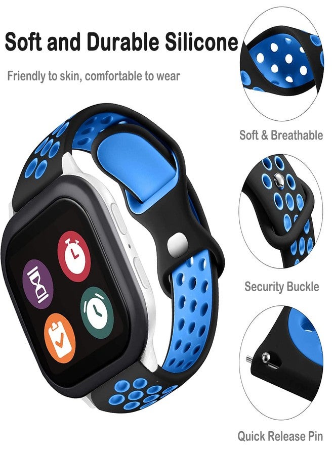 BXKM 3 Pack Silicone Sport Band Compatible with Gizmo Watch 3 2 1/Gabb Watch 3e 3 2 1/syncup watch/Cosmo JrTrack Watch Band,Soft Breathable Smartwatch Band replacement Small size - Image 3