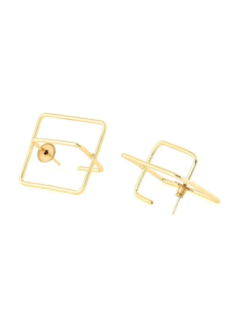 Priyaasi Geometric Half Hoop Earrings